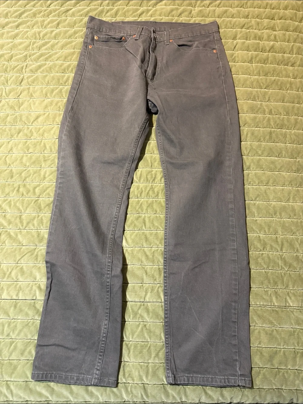 Levi's Men's 505 34x32 Straight Jeans in Charcoal